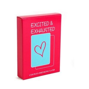 Excited & Exhausted Couples Drinking Game 50 Cards For Date Night Intimacy